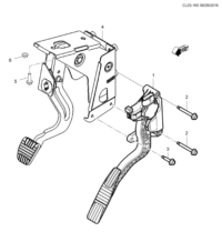 95180705-Pedal (w/bracket) (* package 1), brake