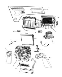68004192AA-HOUSING BLOWER MOTOR INCLUDES: UPPER HOUSING, LOWER HOUSING, EVAPORATOR PLATE, 