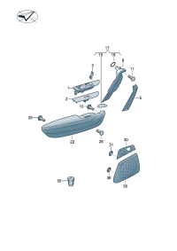 35D857857A1QB-Bracket (black), instrument panel