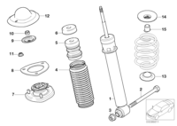 33506751543-SHOCK ABSORBER/REAR-3 E90/E91
