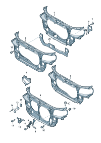 8E0805594F-Bracket, frt w/water Bracket, cooler