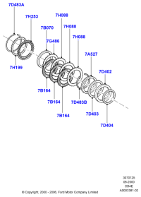 F3RP7H094CA-Plate-clutch inner YL8P-E *, YL8P-F *, ESCAPE