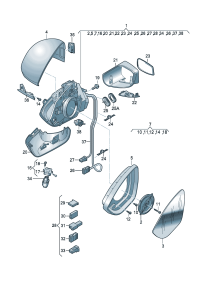 89G857409H-Mirror, outer