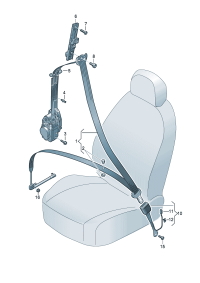 11G857755MNB-Belt assy-satin black/traffic red