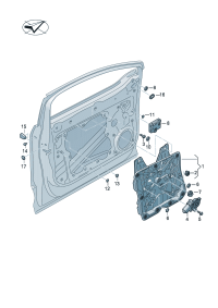 11G837461B-WINDOW WINDER LH FRT/A6