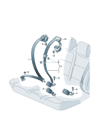 22G8577818W8-Guide, seat belt (gray)