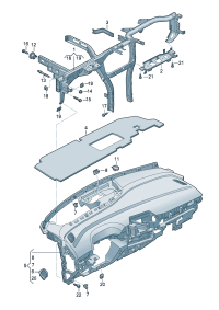 11G857017-Member, instrument panel cross