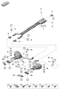 971253607-Muffler assy-rr
