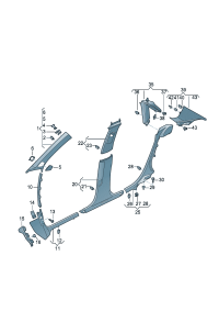 8YG867233AYO3-Trim, a pillar (steel gray)