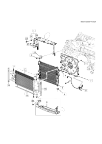 84847623-Deflector, radiator air, upper (including 24, 28)