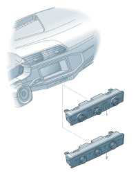 83A820043B-Climatronic auto blankg Tone & amp; Display Unit