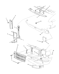 55346744AB-Grille, support radiator