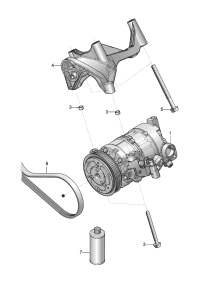 057260885E-Bracket, a/c compressor
