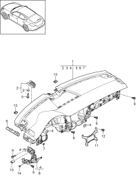 97055210107-Panel, instrument Upr u Artificial leather