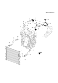 84129605-Hose, eng coolant air drain (service hose without POPP clamp)