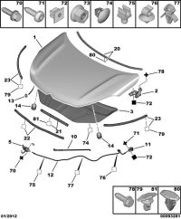 7908K2-Bumper assy-hood
