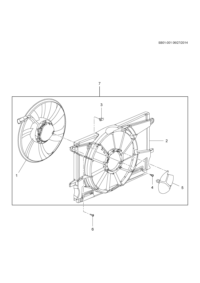13356659-Shroud, engine cooling fan (use old parts if radiator vent valve assy is on the rh (r) (2nd design s