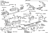 521530C050-STAY, REAR BUMPER SIDE, RH