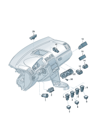 1K0941334C-Panel lighting Adjuster