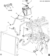 84132657-Hose, auxiliary radiator inlet (incl. 9) (AC-DELCO #84132657)