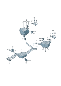 4G8253823-Deflector, exhaust tail pipe