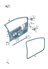 31G831055A-Door assy-rr, lh