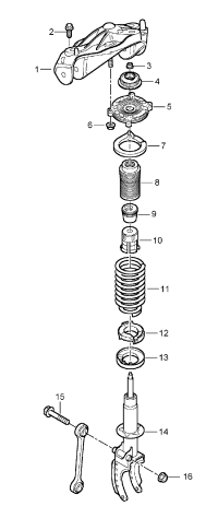 95534301800-STRUT MOUNT RR LFT/RHT-A4/A5