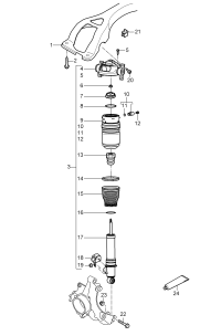 95535801910-Strut-shock absorber See workshop manual Refer to assy grouping 4  Deprecated parts   