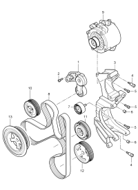 95510236100-Belt tnsner   Deprecated parts M 638 08943  D -MJ 2008