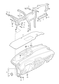 11D857017-Member, instrument panel cross