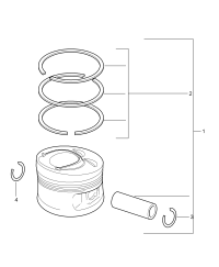95510303200-Piston complete Cylinder  1/3/5