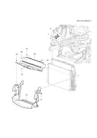 26266775-Deflector, radiator air, lower
