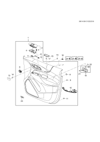 84526191-Switch (l), side door window control