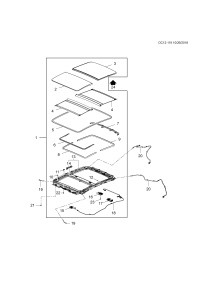 84272423-Motor, sunroof (w/control module) (smart motor, for glass) (part of 1)