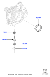 F3RP7H243AC-Retainer, MAVERICK 2007-