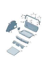 18G867713-Garnish, rr. hatch