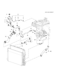 23118977-Bracket, radiator reserve tank