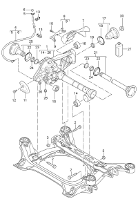 95534901010-Final drive assy-fr   Code, transmission  Porsche panamera:  I = 3,55  JVM