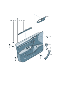 17G867011ATFR-Finisher, door (ti black)