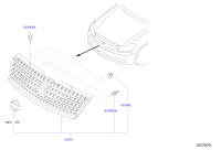 62310EH50A-GRILLE ASSY-FRONT