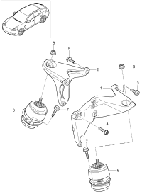 95811520151-Bracket-engine mounting Porsche panamera: