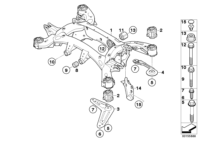 33316863815-Member, rear axle frame