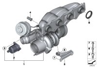 11657635803-Warranty turbocharger with exhaust manifold