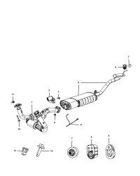 52124344AB-PIPE AND CONVERTER EXHAUST
