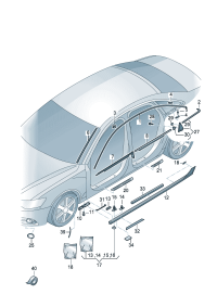 4G08532832ZZ-Weatherstrip, Strip (chrome)