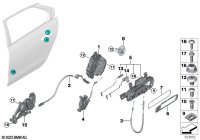 51225A0CAF2-Bracket, door outside handle, rear rh