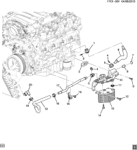 84214924-HOSE,ENG OIL CLR COOL OTLT(INCLS 16,18-20)