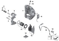 34356789441-Sensor, front brake wear, rh/lh