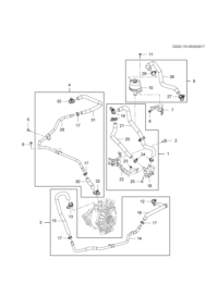 84383948-Pipe (3 parts), drive motor power inverter