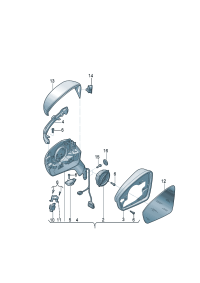 10D857507C-Cover, outer mirror